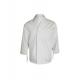 240 GSM Chef Uniform Works Coat With Cuffs Ties Polyester 65% Cotton 35%