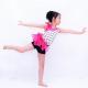 Stage Jazz Tap Costumes Polka Dot Double Strap Leotard Side Ruffle Suttles