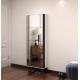 White Four Layers MDF Mirror Shoe Cabinet With Legs Shoe Rack Cabinet