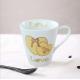 High temperature decal Eco Friendly Mugs / Couples Cup Coffee Mug with spoon