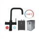 4 in 1 Matte Black Kitchen Faucet Hot Cold Boiling Chilled Mixer Water Tap End Design