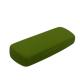 Hard Metal Green Leahter Wrapped Iron 15.8CM Clamshell Glasses Case