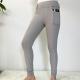Grey Women Equestrian Jumping Leggings Silicone Racing Breeches With Two Pockets
