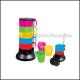 customed logo promotion stacked 5pcs set Eco pp rainbow coffee water milk bottle mug cup
