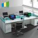 Melamine Finish Board Staff Workstation Office Furniture L Shaped 5 Years Warranty