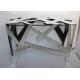 Antique Mirrored Console Table Geometry Design 112 * 40 * 76cm Size