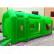 Green Color Inflatable Spray Paint Booth 3 D Design For Trade Show