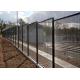 Black PVC Coated Welded Wire Mesh Rigid Anti Climb Security Fence Panel 11 Gauge