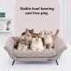Linen Gray Cat Bed Can Be Used As Pet Bed All The Year Round Scratch Resistant Bite Resistant Cat Easy To Clean Dog Nest
