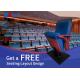 Aluminium Alloy Movie Theater Seating Foldable With Plywood Outer Back