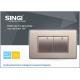 New Arrival Custom Design PC and Metal High quality 2 pang single way wall switches