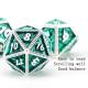 Green DND Dragon and Dungeon Metal Dice Set Customized Personalized Rune Dice Set