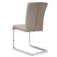 Steel Frames Leather Seat 4 Pcs Modern Metal Dining Chairs