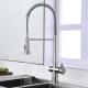 SUS304 Stainless Steel Single Lever Pull Out Kitchen Faucet