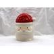 Sweet Treats Ceramic Christmas Cookie Jar Dolomite Red / White Food Container