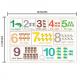 Disposable Plastic Adhesive Mat Safe for Feeding Children 12X18 Plastic Food Placemat with Number