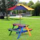 Multicolor Swimming Pool Accessories Non Toxic 4 Seat Kids Picnic Table Bench Set