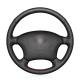 Black Leather Sew Steering Wheel Wrap Cover for Toyota Land Cruiser Prado 120 2004-2009 Land Cruiser 1995-2007 Tacoma 2005-2011