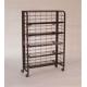 4 - Caster Metal Wire Multi Function Floor Display Stand For Retail Store
