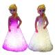 Mini Custom Elsa Anna Sofia LED Colorful Lights Gradient Crystal Night Lamp Princess Christmas Holiday