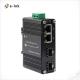Mini Industrial 2-Port 10/100/1000T 802.3at PoE + 2-Port 100/1000Base-X SFP Ethernet Switch with 12~48VDC Power Booster