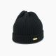 Custom Winter Cuffed Knitted Hats Mental patch Beanies Solid Color Unisex Warm Caps