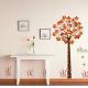 Eco-Friendly Red Tree Removable Wall Stickers Vinyl For Gift