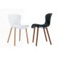 modern PP dining chair with wooden leg