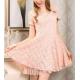 Cotton Lace Short Flared Dresses Above Knee Length For Women