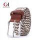 120CM Length Braided Elastic Belt Holeless Pin Buckle Smooth Surface