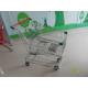 125L Asian Wire Shopping Trolley On Casters With Green Plastic Parts CE TUV