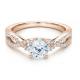 Claw Setting 18K Rose Gold Ring 0.8ct With GH VS1 GIA Diamond