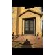 Modern Style Wrought Iron Double Door With Eyebrow Arch Top For Entrance Door
