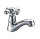 Brass Water Saving Single Lever Basin Tap Faucets With One Cross Handle , Modern Style
