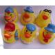 Mini Yellow Bathtub Weighted Squeezing Rubber Ducks Surfing / Swimming Design