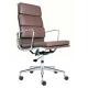 High Back Soft Pad Management Chair , Brown Executive Office Chair With Nylon Caster