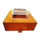 120cm Larger Outdoor Heating Square Corten Steel Wood Burning Fire Pit Table