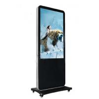Indoor / Outdoor Advertising Floor Standing 42 Touch Screen With Wheels