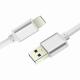 Type C USB Cables TPE Material Aluminum Alloy White 3FT 5V 2.1A Fast Charging