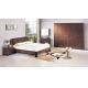 Walnut color Home Furniture,Panel Bedroom Set,Wood Bed and Wardrobe,Nightstand,Dresser with Mirror,Amorie,Chest