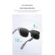 10 Hour Music Time Glossy Black Bluetooth Smart Glasses With Call Capacity 110mAh*2