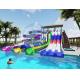 Commercial FRP Swimming Pool Water Slide Combo 7m Height For All Ages