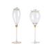 Gold Rim Lead Free Crystal Wine Glasses Dishwasher Safe 520ml