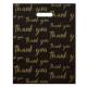 PE PVC Thank You Plastic Shopping Bags Black Boutique Shopping Bag