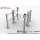 High Speed Swing Barrier Gate Double Core Biometric Stainless Steel for Fitness Center