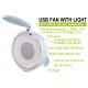 USB Fan and Lamp with cosmetic mirror CT-F202