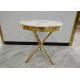 Modern Craft Iron Anti Collision Gilded Coffee Table With Marble Inlay