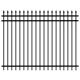 Home Garden Decorative Black Wrought Iron Fence Panels Tubular Steel Fence