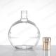 Clear Glass Liquor Wine Glass Whiskey Glass Bottle With Sealed Cork Lid and Versatile