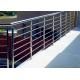 Decking Metal Balustrade Stainless Steel Railing , 316 Stainless Steel Stair Railing